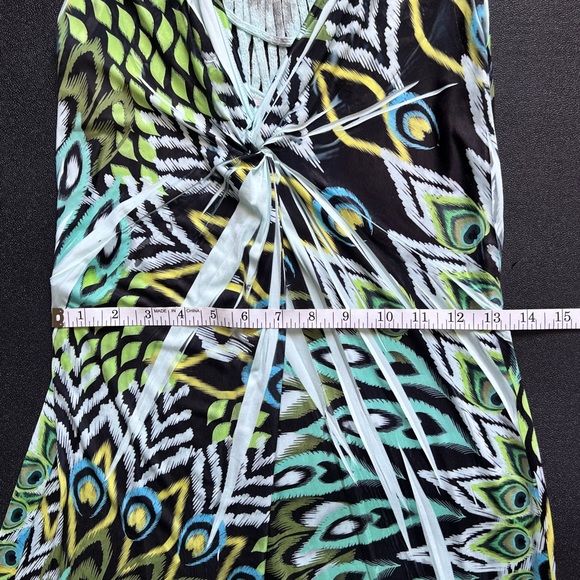 Boston Proper Tropical Plunge Stretchy Crochet Beach Long Casual Dress EUC XS - Picture 13 of 14